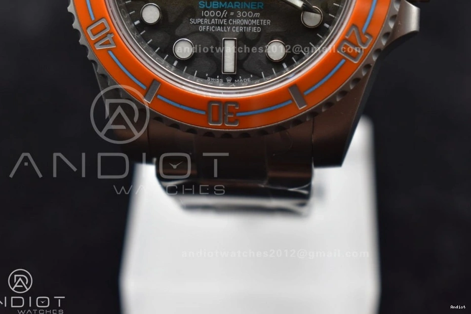 DIW Orange Dial Submariner Edition Black on Orange SS Best Bezel VS3135 VSF Bracelet 1:1 Sandblasted Ceramic 1108
